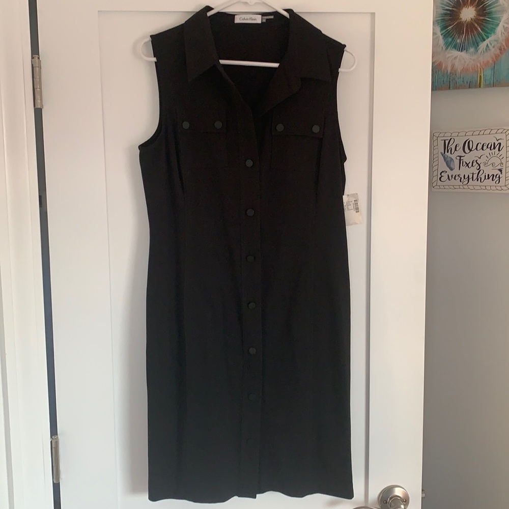 CALVIN!!!!!   Sleeveless mini!